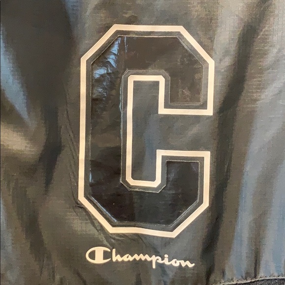 Men’s Black Champion ‘Phys Ed Warm-Up’ Jacket Sz L - Picture 2 of 8